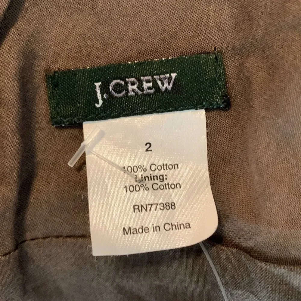J. Crew Cotton Bridal Party Special Event Cocktail Dance Dress Brown